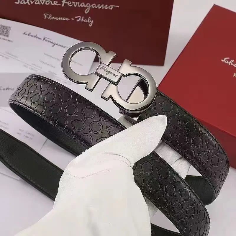 Ferragamo Gancini Belt Embossed Logo — 7