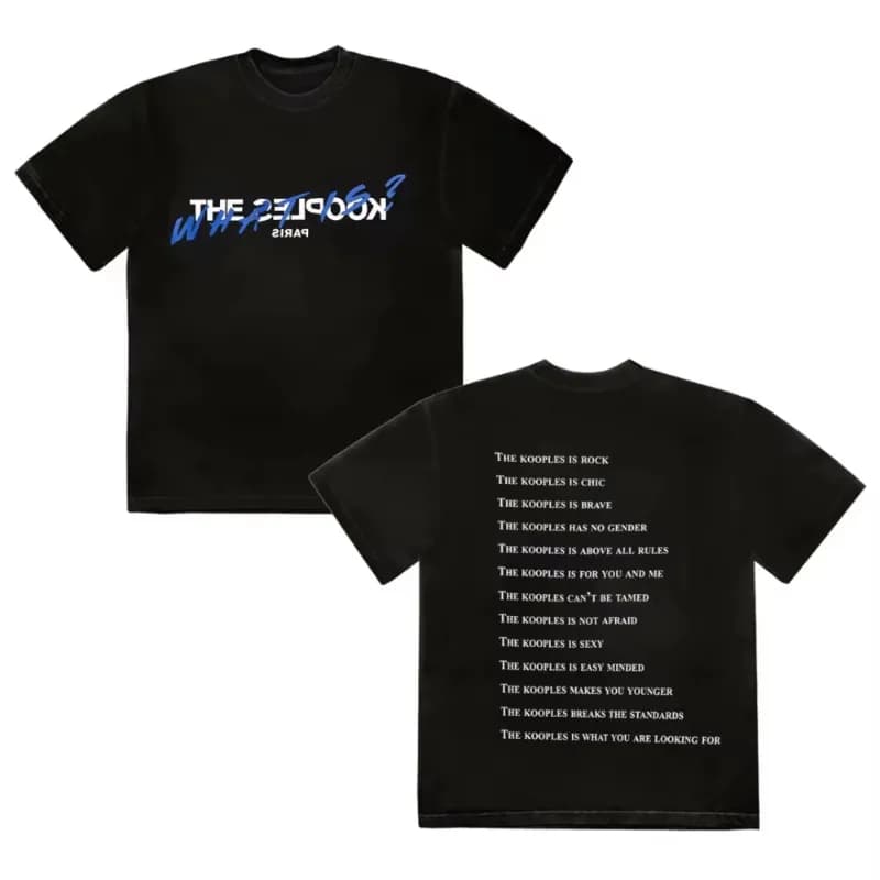 Logo T-Shirt Red Print — Black