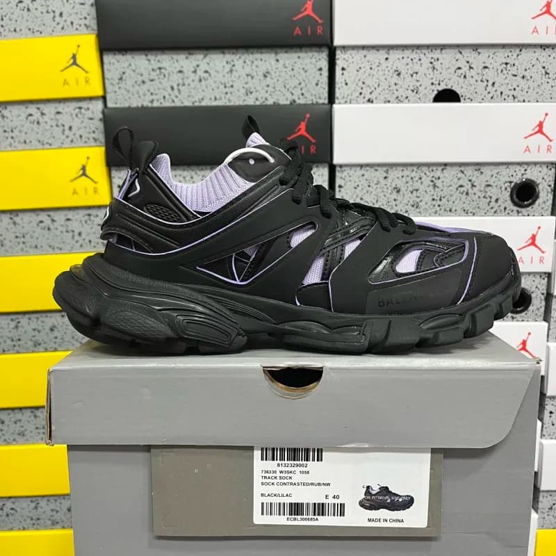 Balenciaga Speed Trainer Grey White — 1058黑紫