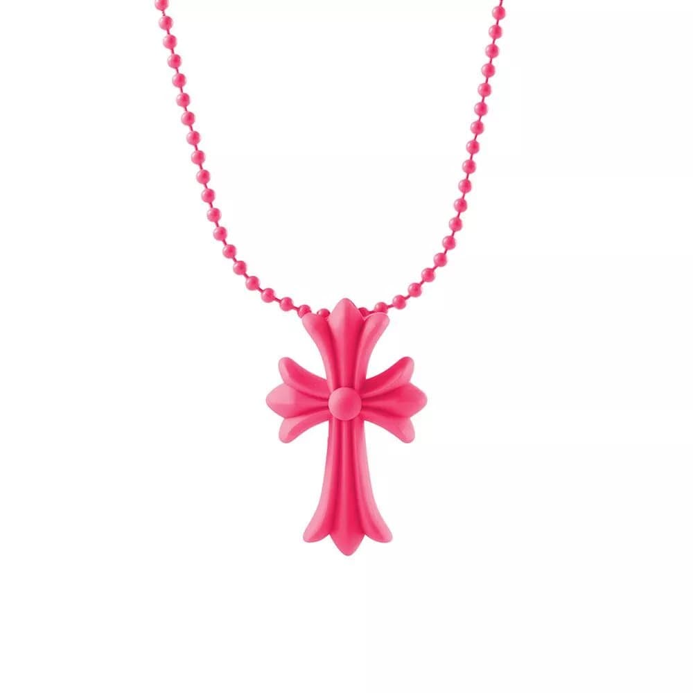 Chrome Hearts Cross Pendant Matte Red — 玫红色【送防尘袋】