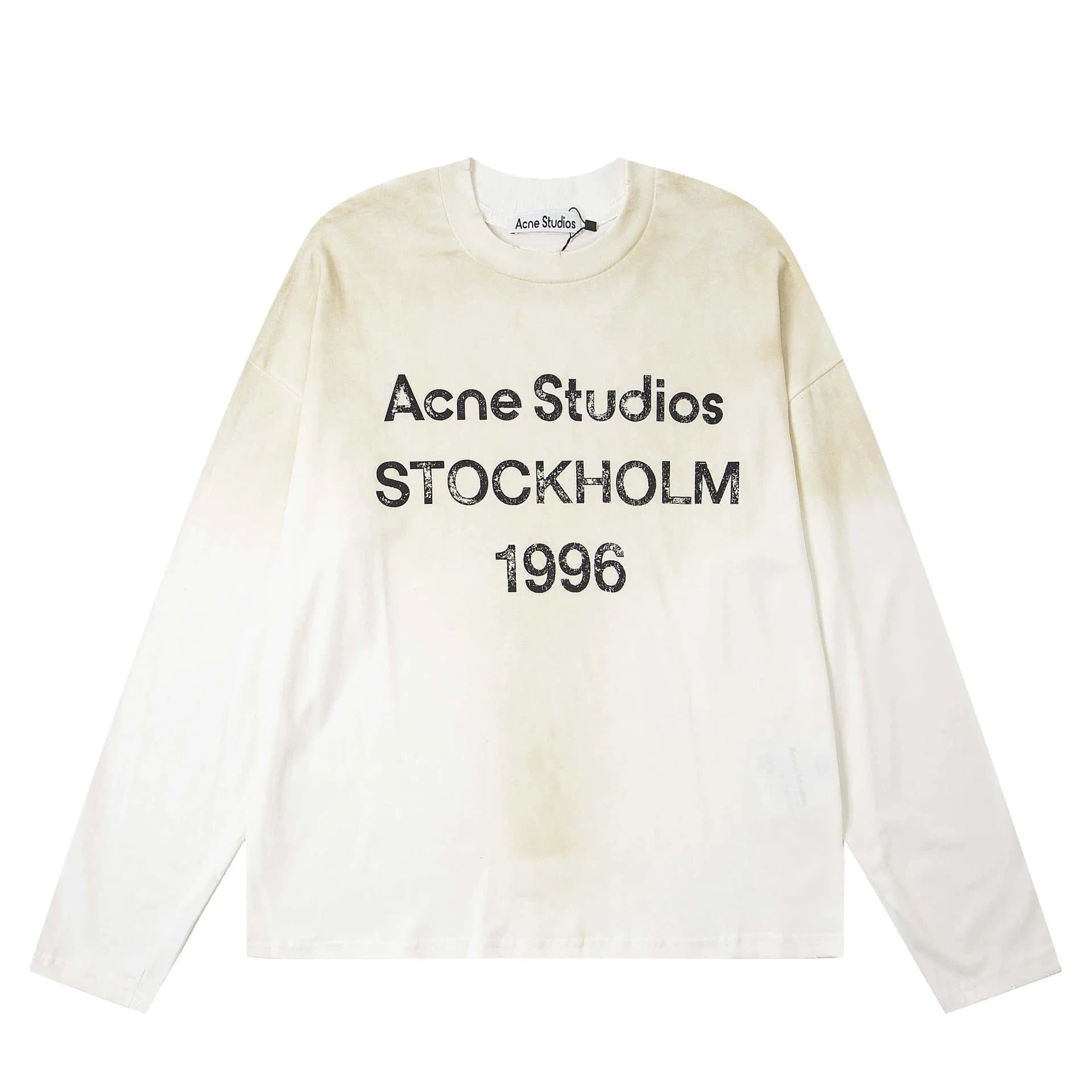 Acne Studios Graphic Tee Stockholm 1996 — q秋款白色