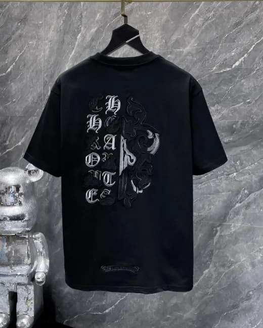 Chrome Hearts Graphic Tee Cross & Chain Print — 8983 black