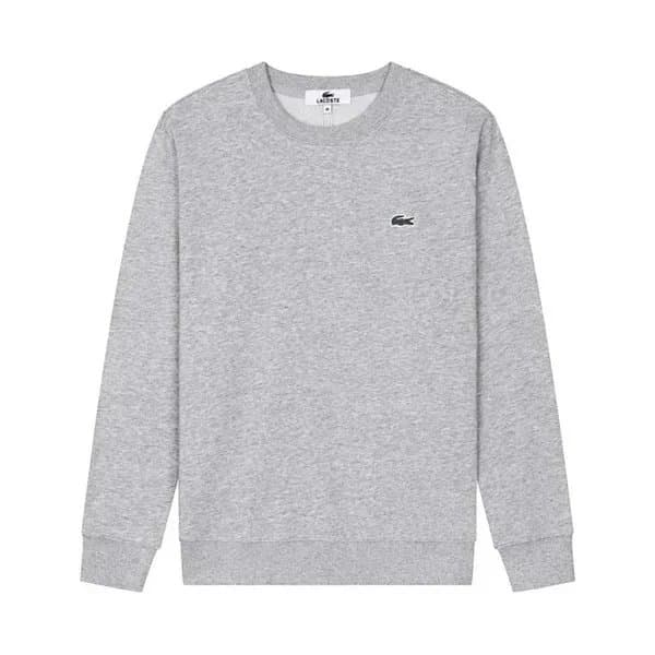Lacoste Zip-Up Hoodie Heather Grey — ZHEY-002