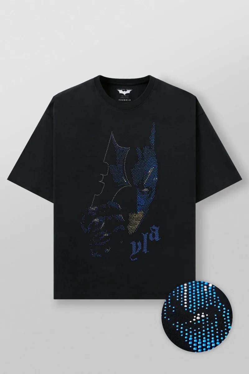 Batman Graphic Tee Crystal Embellished