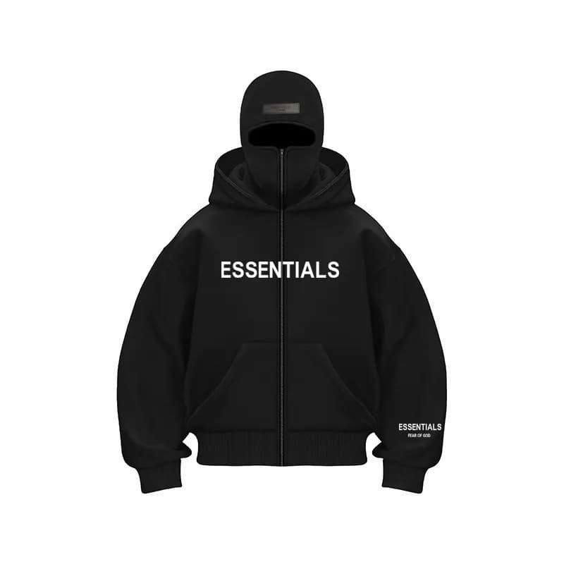 Fear of God Essentials Zip-Up Hoodie Essentials Logo