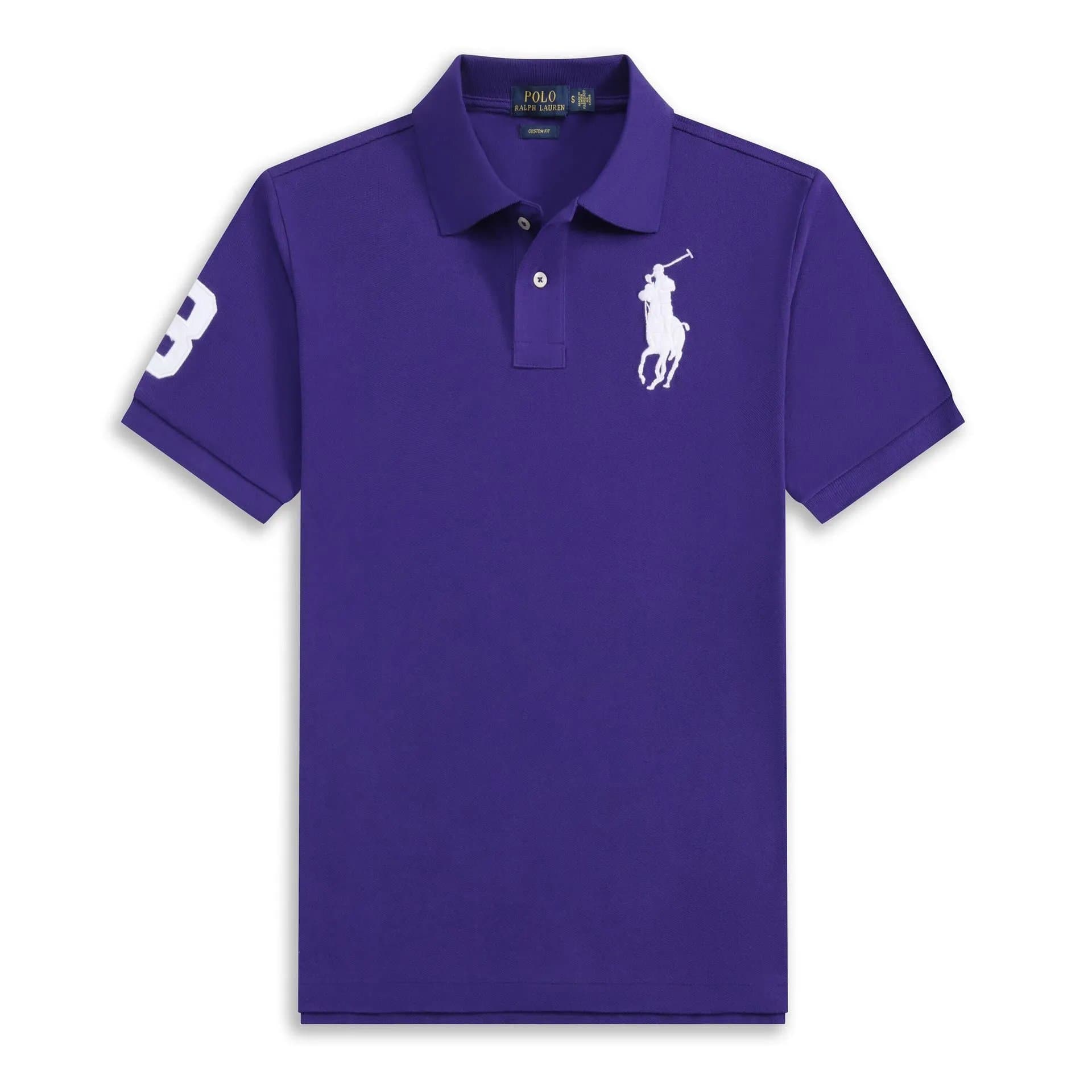 Polo Ralph Lauren Polo Shirt Big Pony — 紫色白标