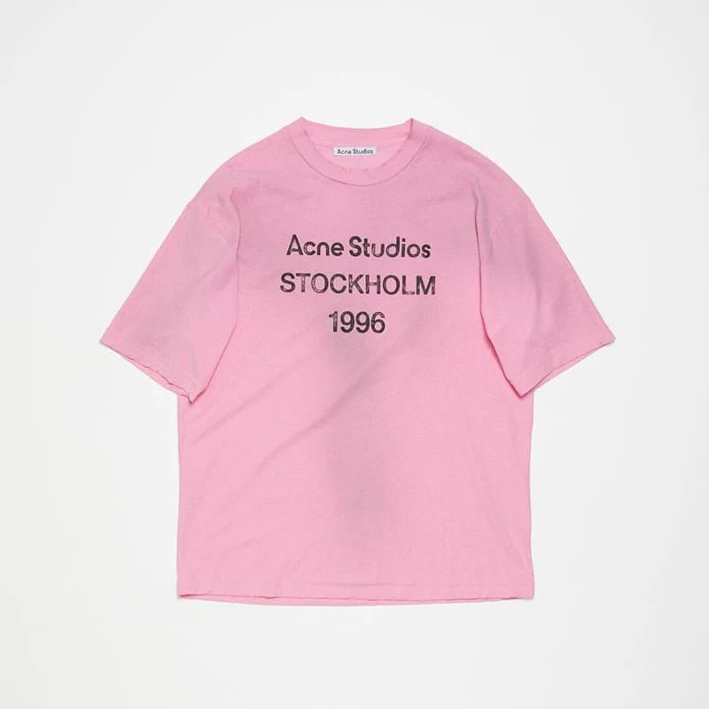 Acne Studios Logo T-Shirt Script Logo — 粉红色(AC908026)