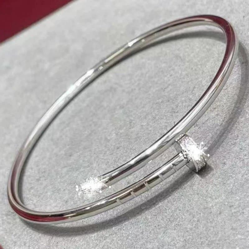 Cartier Juste Un Clou Bracelet Small — 【细版】白金色有钻