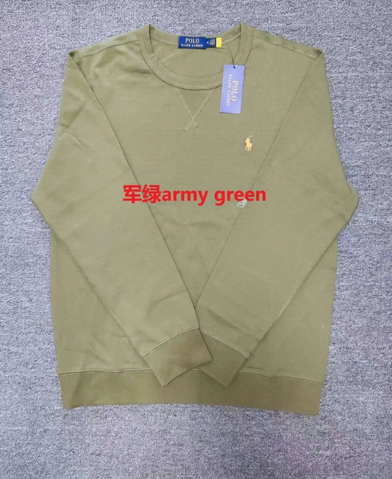 Polo Ralph Lauren Crewneck Sweatshirt Black — 军绿army green