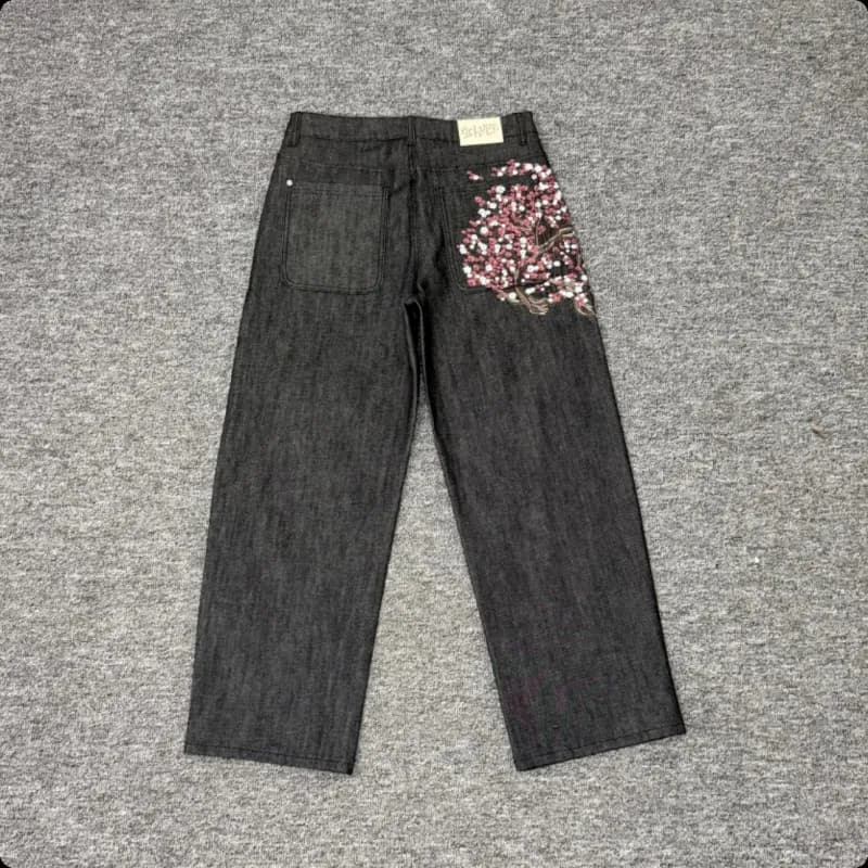 BAPE Patchwork Jeans Custom Back Patch — 010黑色