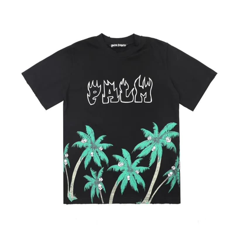 Palm Angels Palm Trees Tee Skull Palm Print