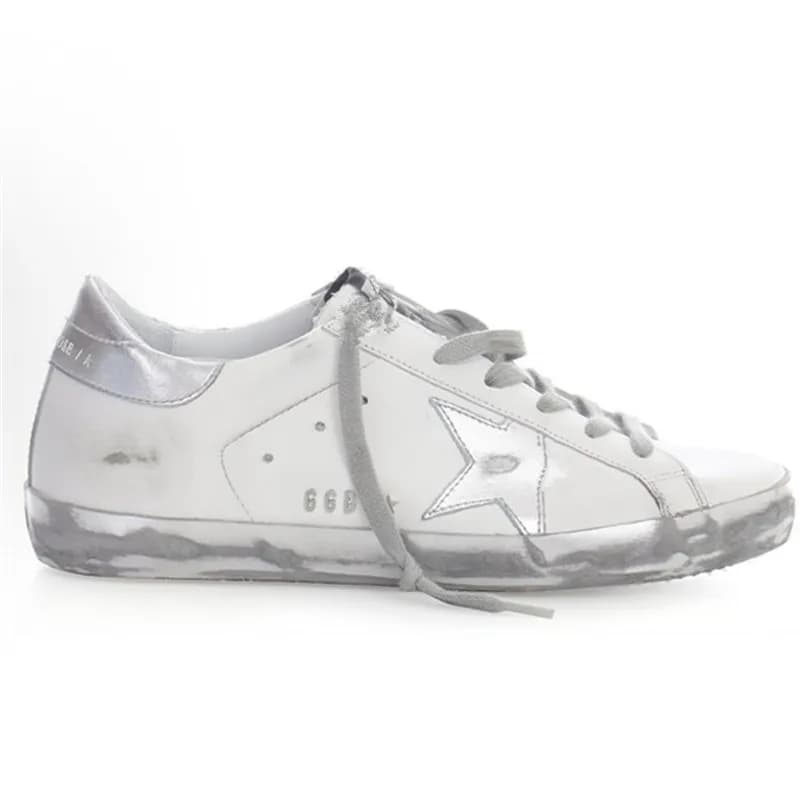 Golden Goose Superstar Glitter Star — Silver tail v silver star