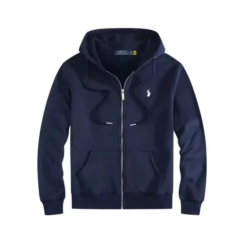 Polo Ralph Lauren Classic Fit Jogger Heather Grey — 拉链藏青色浅蓝标