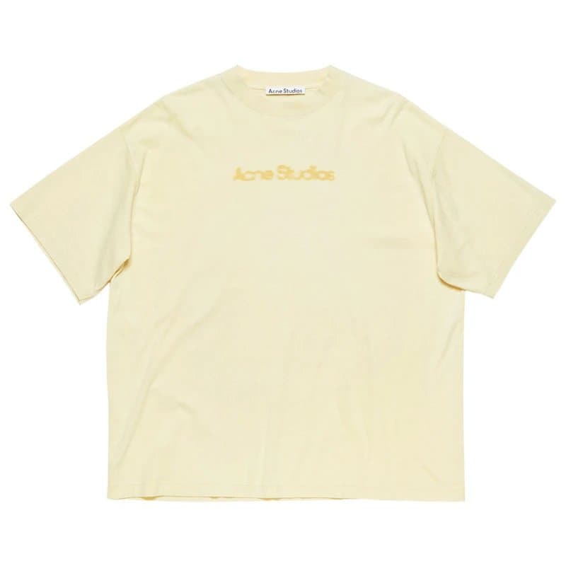 Acne Studios Logo T-Shirt Script Logo — 黄色(AC908039)