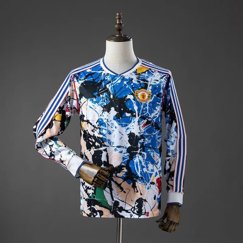 Adidas Long-Sleeve Football Jersey Paint Splatter