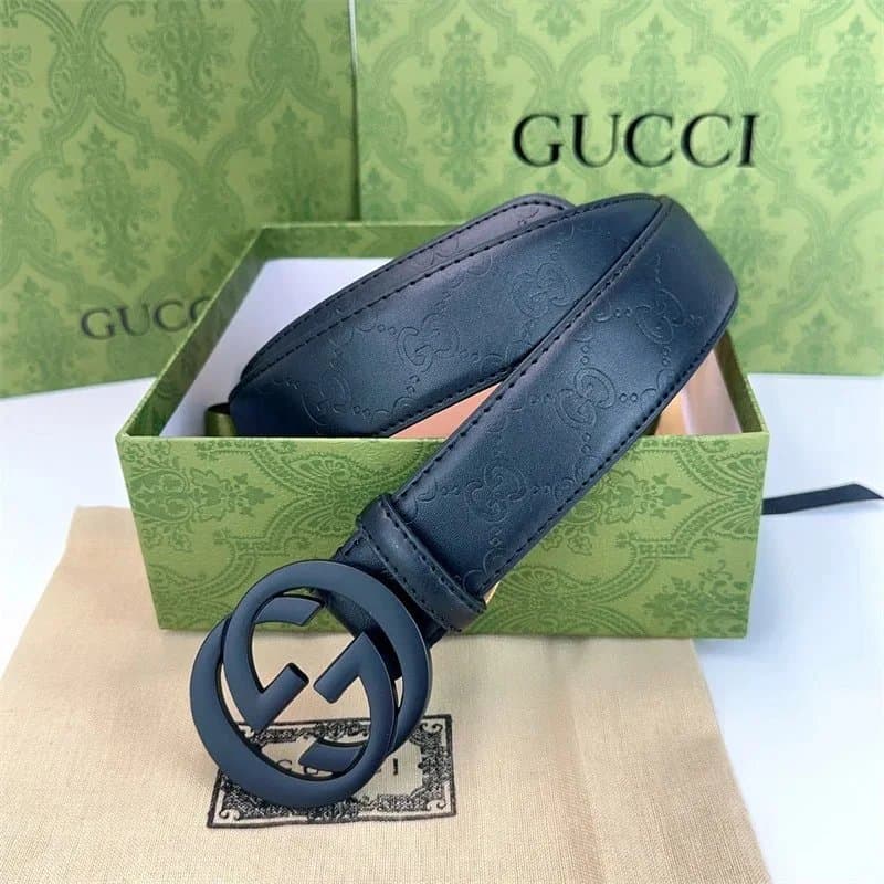 Gucci Horsebit 1955 Belt Matte Black GG Buckle