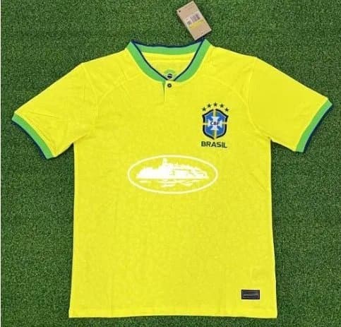 Brazil Away Jersey Corteiz Script — 22巴西主场恶魔岛