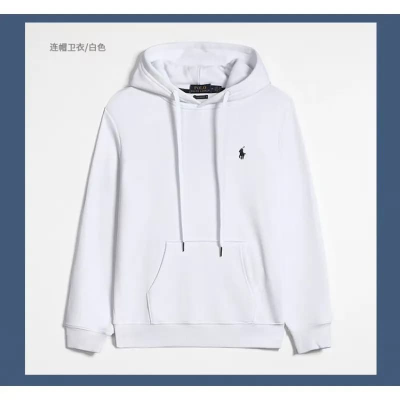 Polo Ralph Lauren Classic Fit Jogger Polo Pony Logo — Pullover shirt white black label