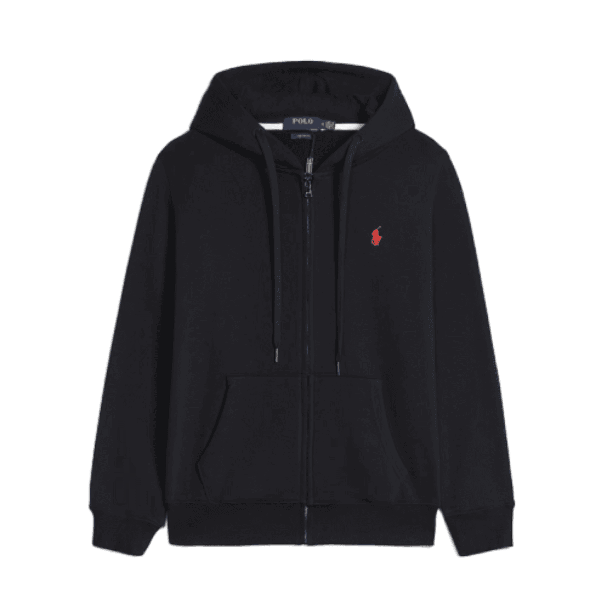 Polo Ralph Lauren Classic Fit Full-Zip Hoodie Solid White — 衣服黑色红标