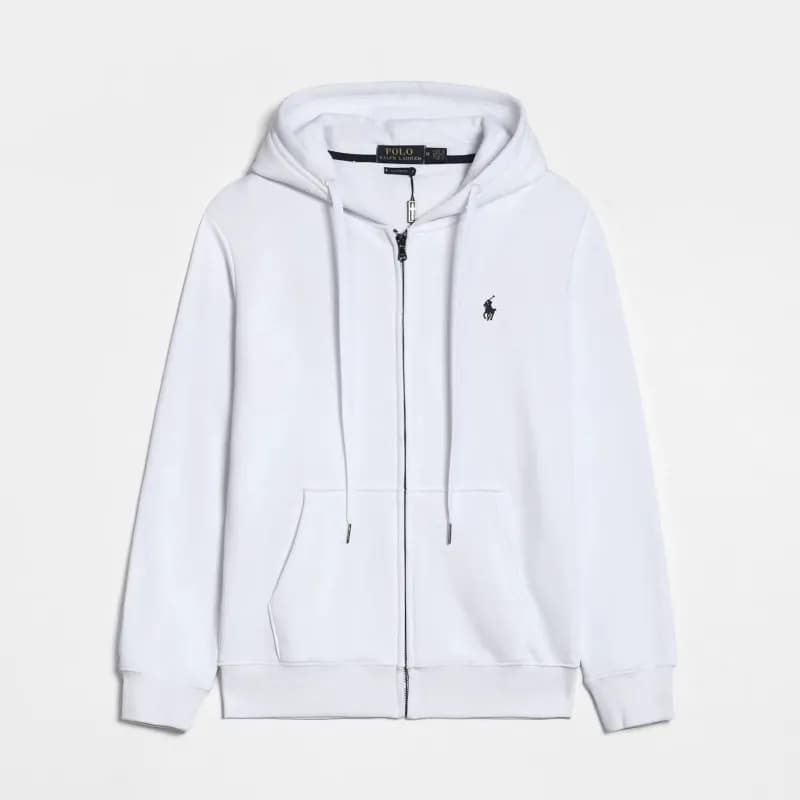 Polo Ralph Lauren Cable Knit Quarter-Zip Sweater Classic Fit — 拉链款白色黑标