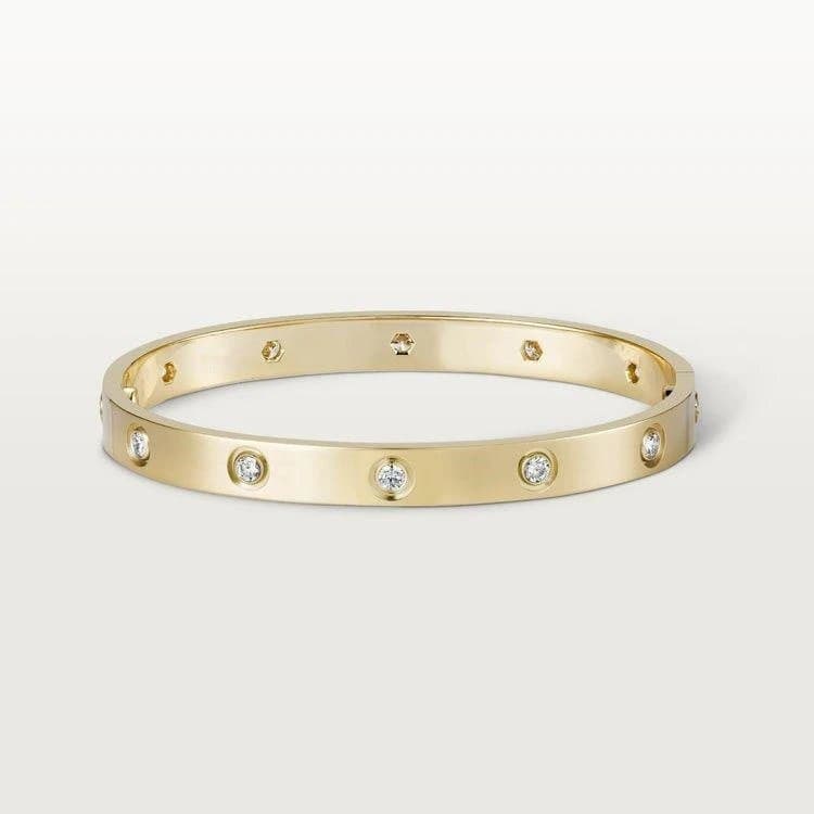 Cartier Juste Un Clou Bracelet Medium — 宽版黄金色十钻