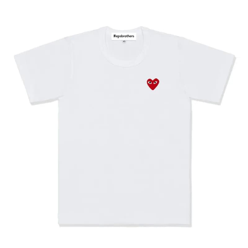 Comme des Garçons Heart Logo T-Shirt Red Heart