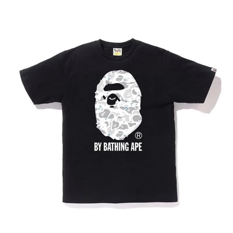 BAPE T-Shirt A Bathing Ape Logo Print — 蓝色 5223黑色