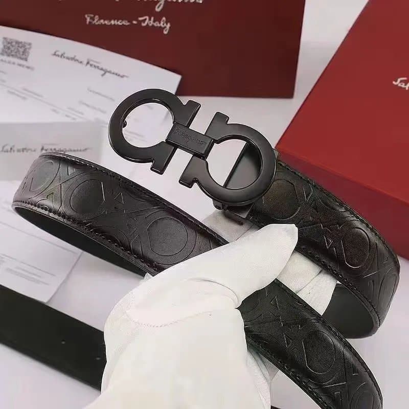 Ferragamo Gancini Belt Embossed Logo — 16