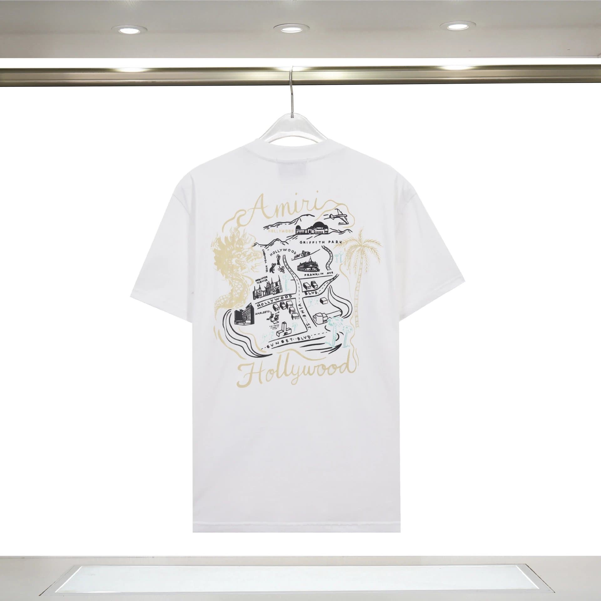 Casablanca Graphic Tee Tropical Volcano Print — 927#白色