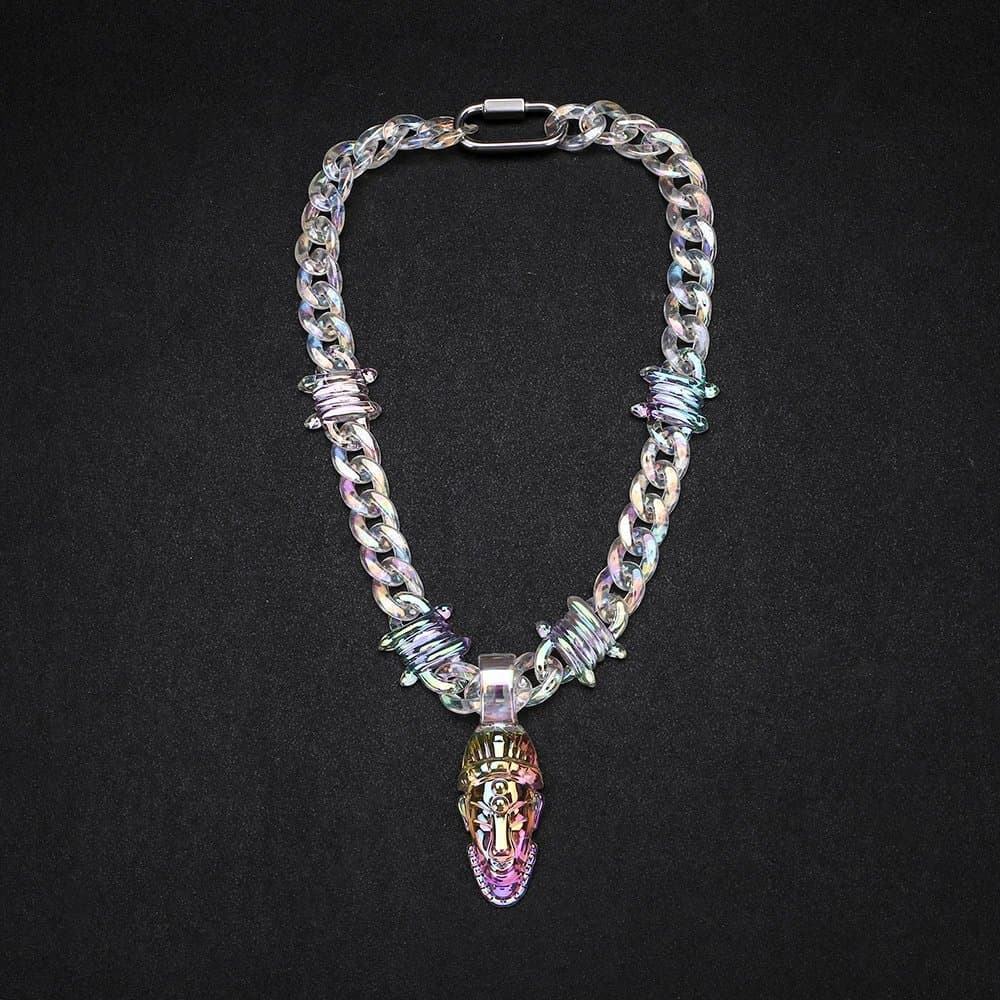 Chrome Hearts Barbed Wire Necklace Transparent Acrylic — AB彩(05款)