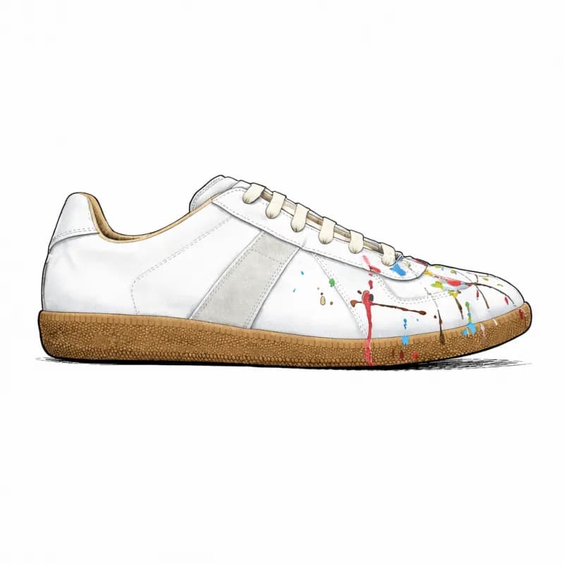 Maison Margiela Future Sneaker Paint Splatter — white(paint)