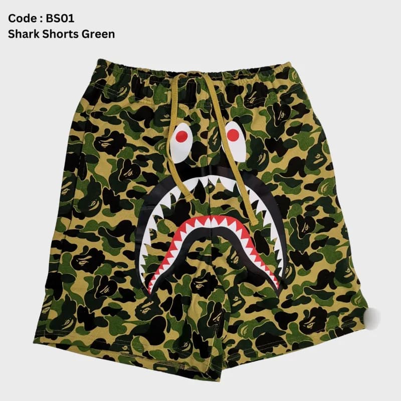 BAPE Shark Shorts Camo Shark