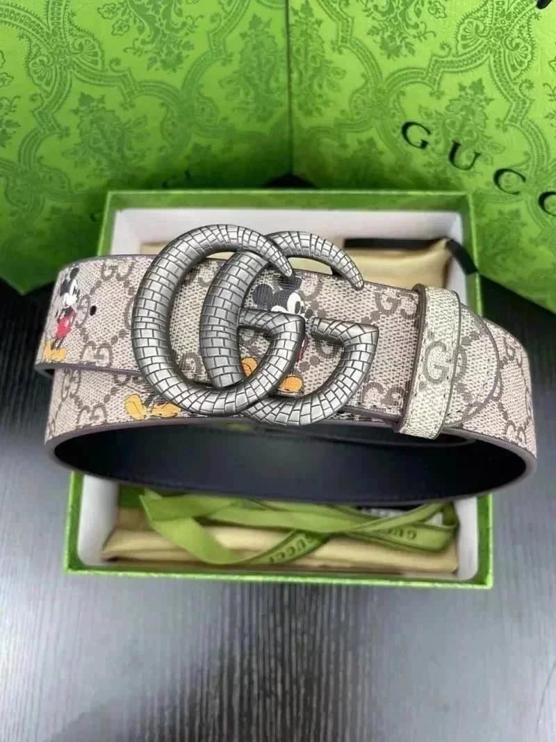 Gucci GG Marmont Belt Mickey Mouse Print