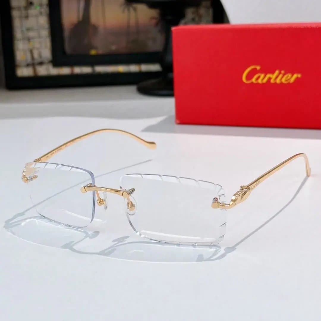 Panthère de Cartier Sunglasses Gold Frame with Panther Motif — 19
