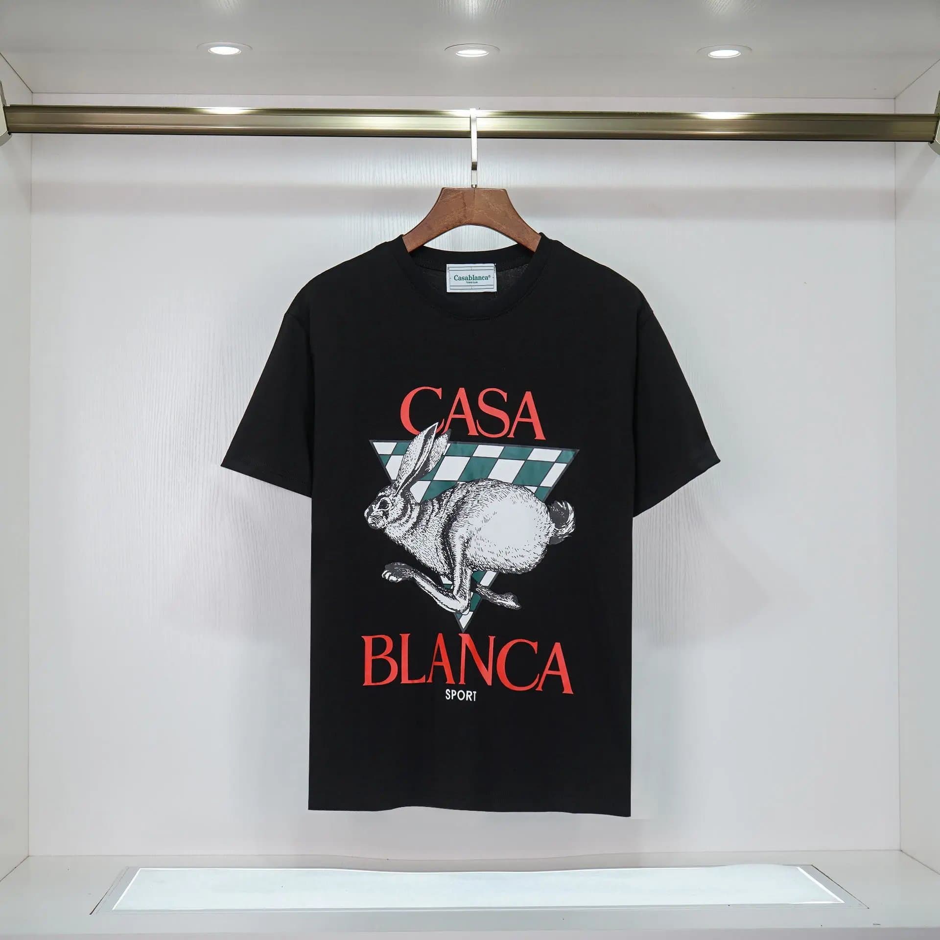 Casablanca Graphic Tee Rabbit Checkered — 8017黑