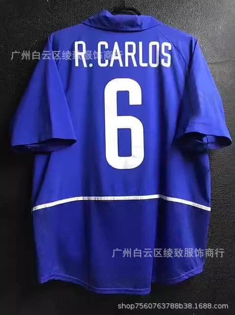 Nike Brazil National Team Jersey Home — 2002客场定制6号球星