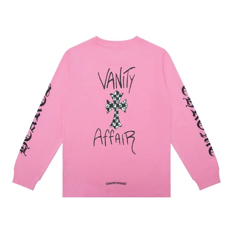 Chrome Hearts Long Sleeve Tee Multicolor Cross Print — K8002