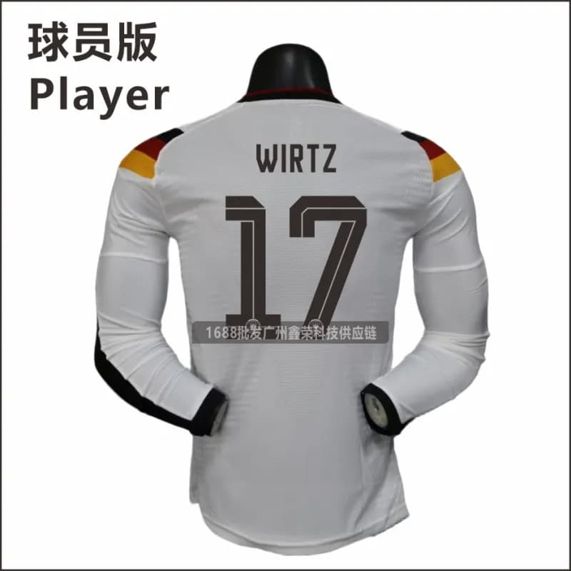Adidas Germany Home Jersey Player Version — 长袖17号