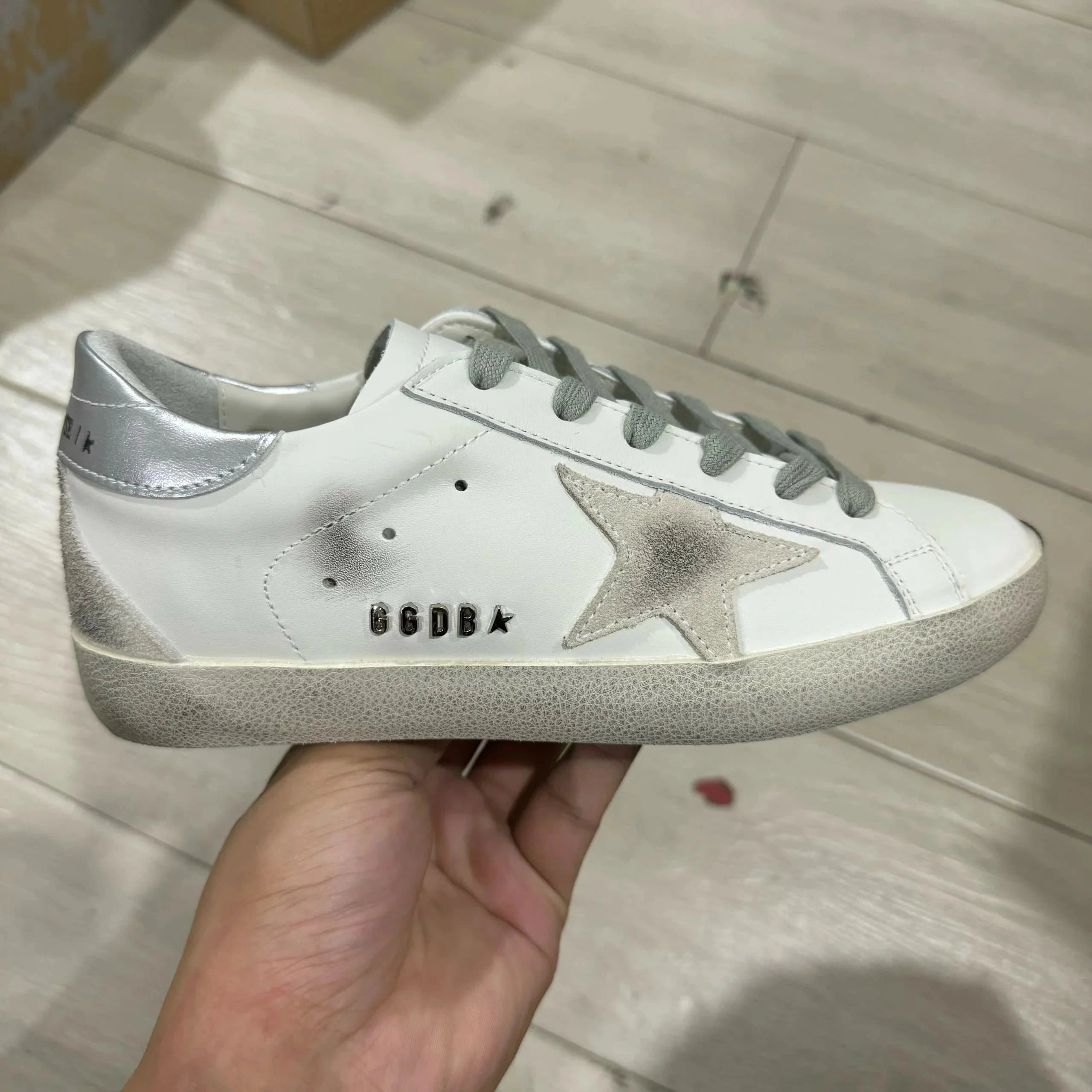 Golden Goose Superstar Distressed Silver Star