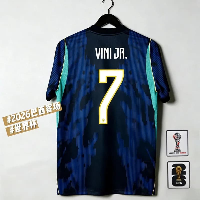 Spain 2006 World Cup Away Jersey Pedro #20 — 2627巴西客场7号维尼修斯