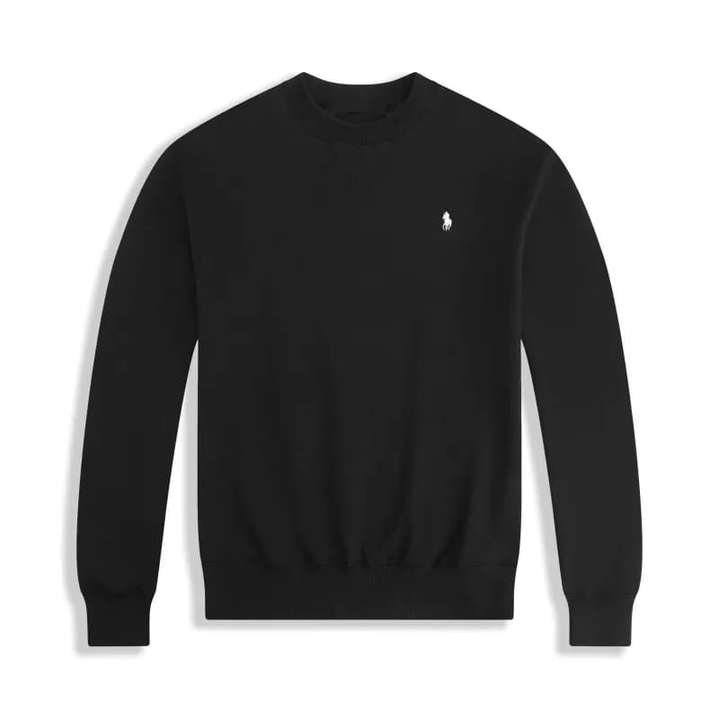 Polo Ralph Lauren Full-Zip Hoodie Heather Grey — 圆领黑色白标