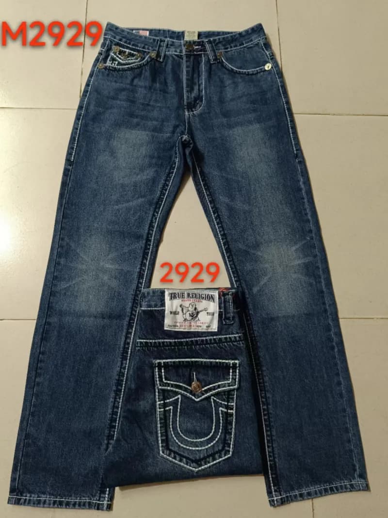 Straight Fit Jeans Splatter Paint — 蓝色灰 M2929