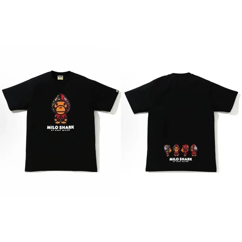 BAPE Graphic T-Shirt Hello Kitty x Baby Milo — 150 black red