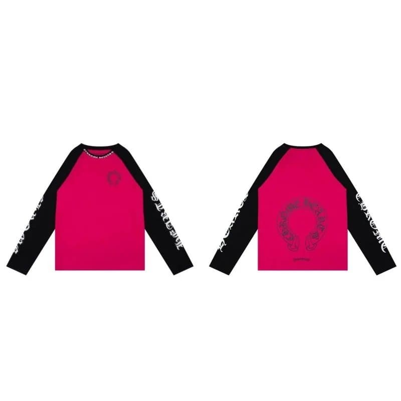 Chrome Hearts Long Sleeve Tee Cross Logo & Scroll Sleeves — A22