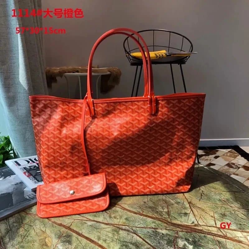 Goyard Saint Louis Tote Large — 大号橙色