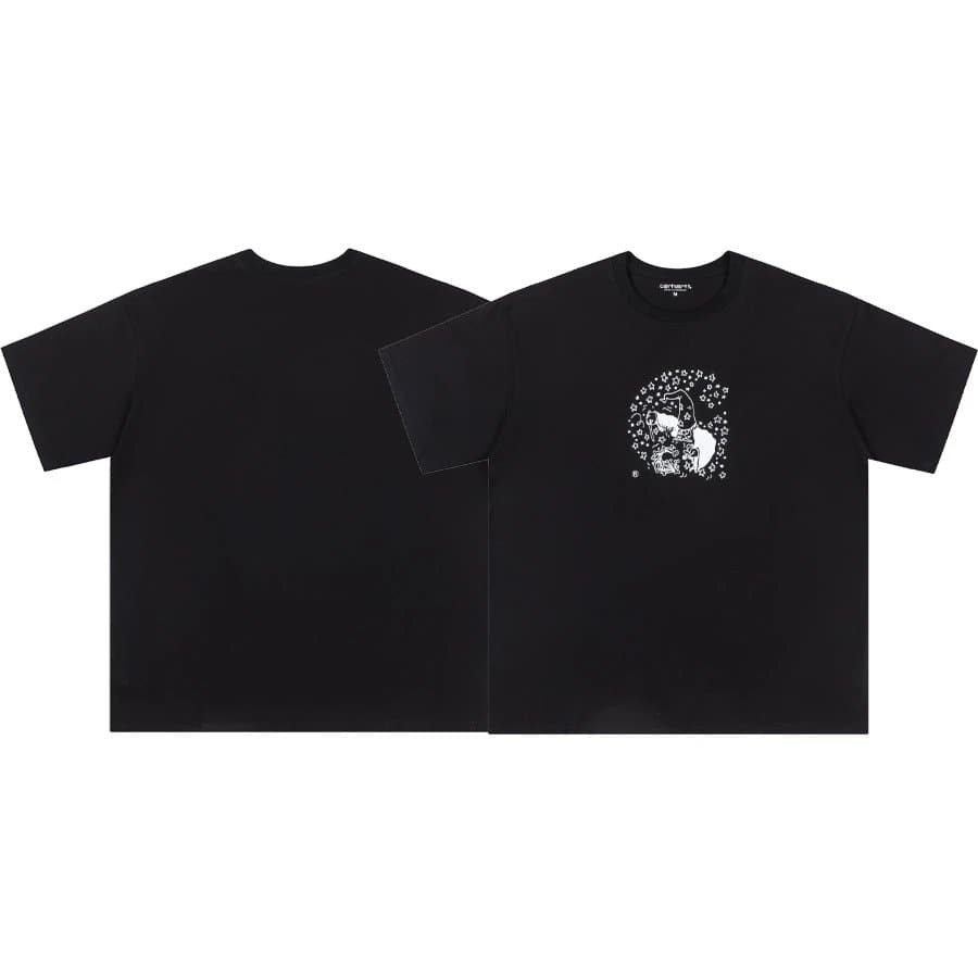 Carhartt Logo T-Shirt Black Script Logo — 8819黑色