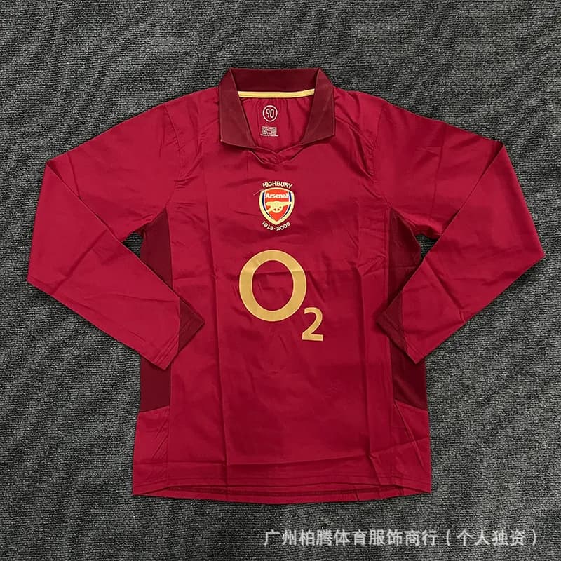 Home Jersey 2023-24 Striped — 05-06阿森纳主长袖
