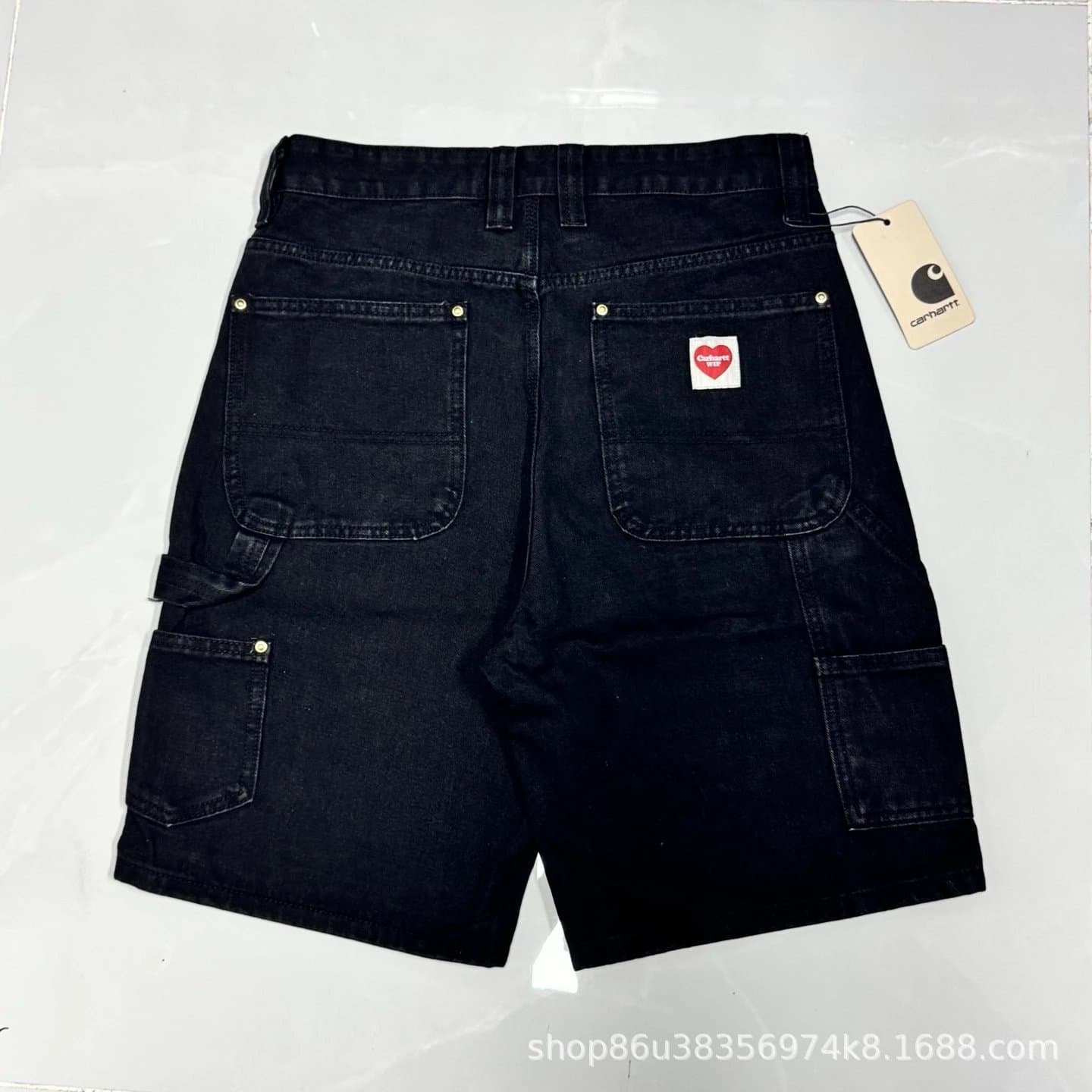 BAPE Denim Shorts Ape Head Logo — 6622黑色
