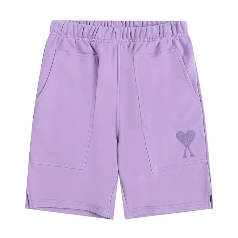 Amiri Heart Logo Shorts Lavender