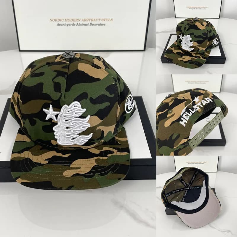 Palace Snapback Cap Flame Star — 迷彩【刺绣女像-01款】